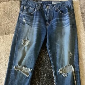 AG ex boyfriend slim distressed jeans size 26R